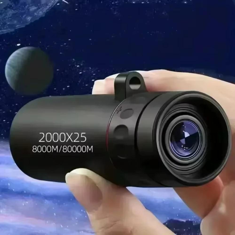 New 2000X25 HD Monocular Telescope Mini Portable Mobile Phone Telescope with Holder Camping Hunting Birdwatching Telescope